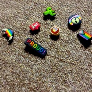 rainbow croc charms